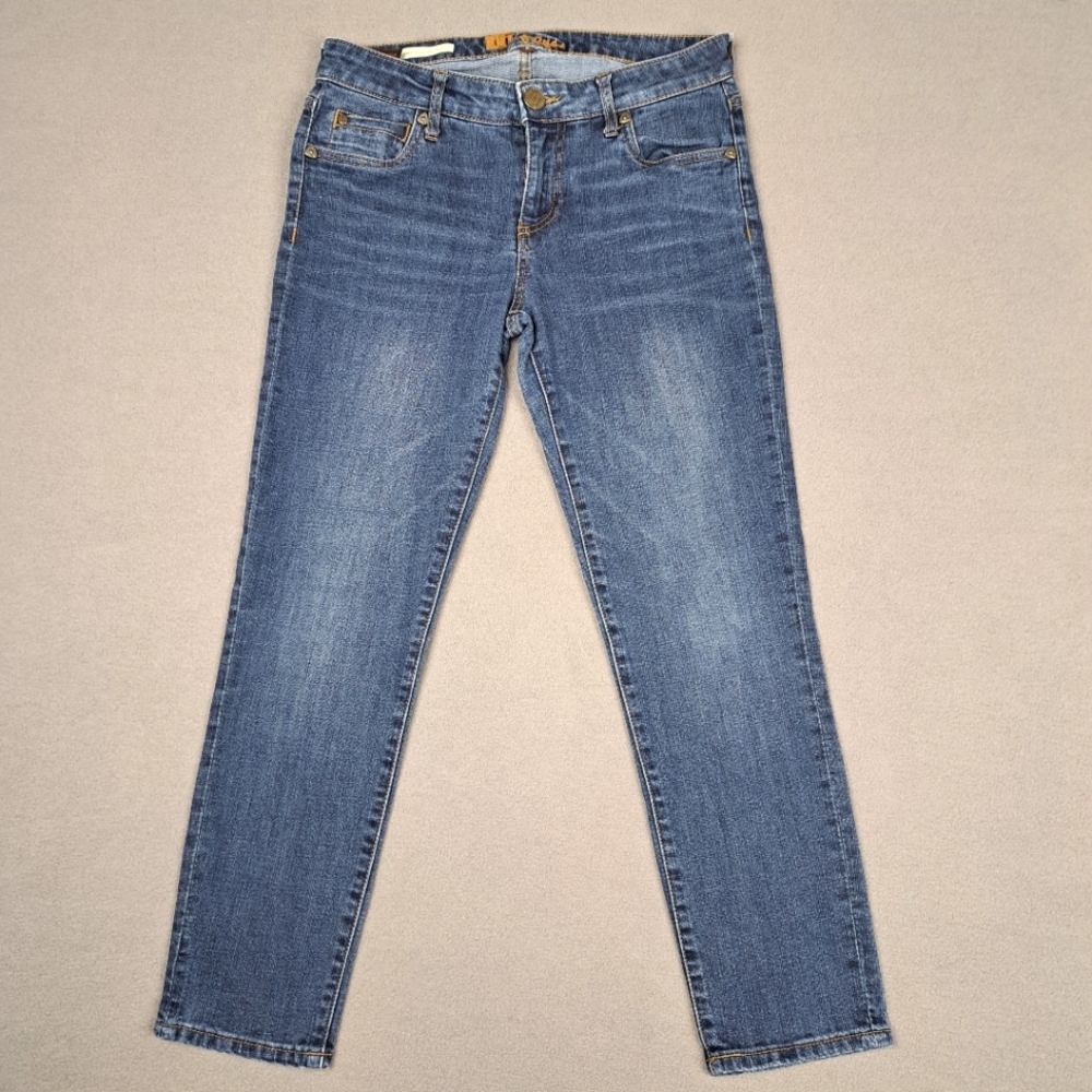 Kut From The Kloth Jeans Women's 2 *Fits 6* Blue Katy Ankle Straight Leg Stretch
